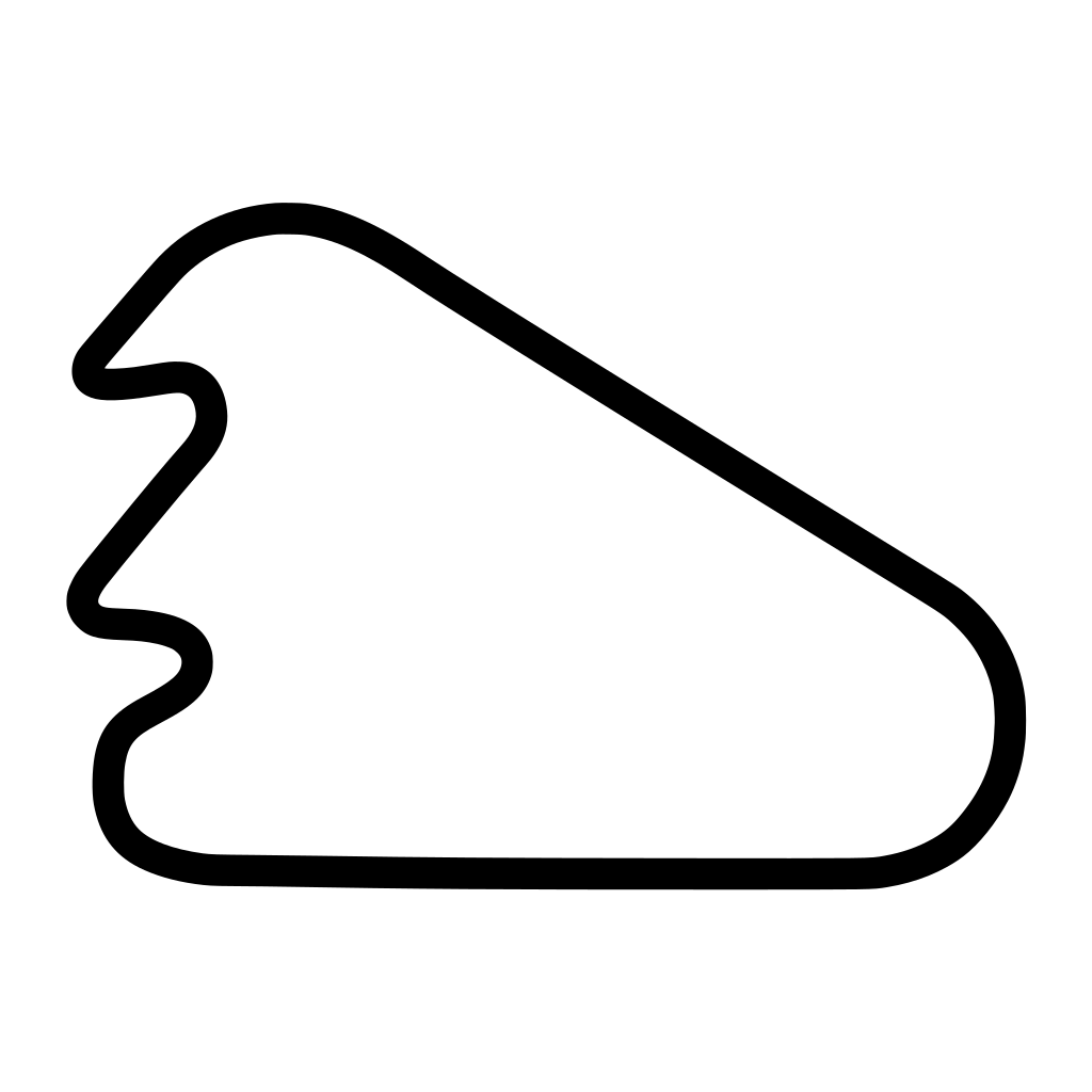 Pocono Int'l Raceway North South Option 1 without Chicane Course Decal