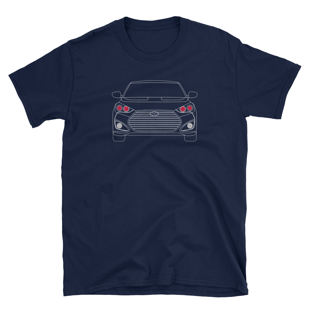 Demon Eye Line Art Veloster T-Shirt (no fill color)