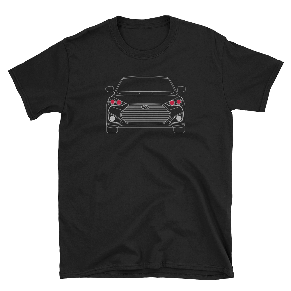 Demon Eye Line Art Veloster T-Shirt (no fill color)
