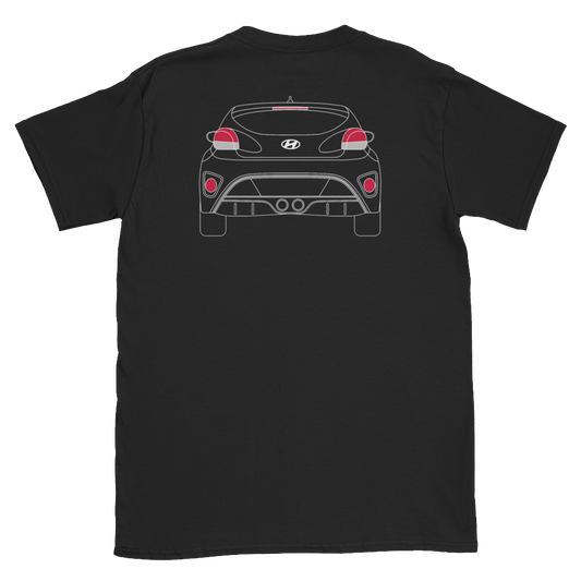 Demon Eye Line Art Veloster T-Shirt (no fill color)