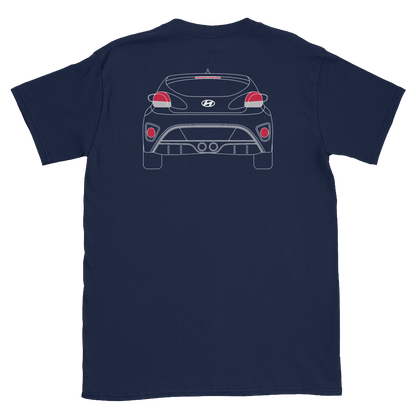 Demon Eye Line Art Veloster T-Shirt (no fill color)