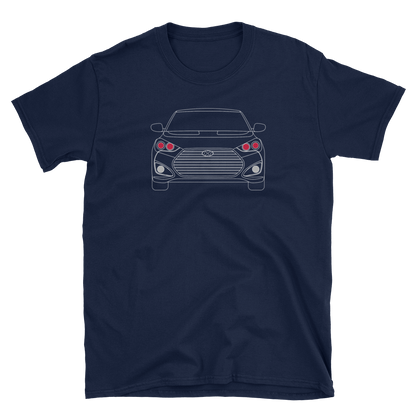 Demon Eye Line Art Veloster T-Shirt (no fill color)