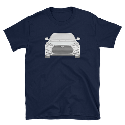 Veloster Line Art front and back t-shirt