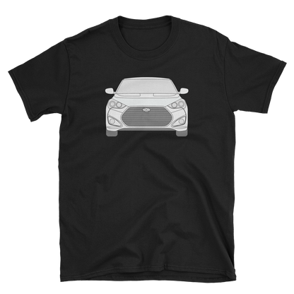 Veloster Line Art front and back t-shirt