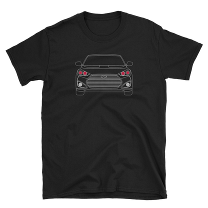 Demon Eye Line Art Veloster T-Shirt (no fill color)