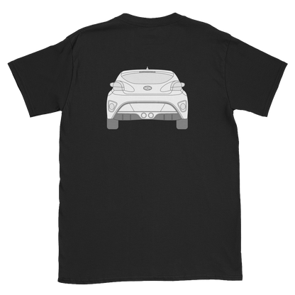 Veloster Line Art front and back t-shirt