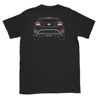 Demon Eye Line Art Veloster T-Shirt (no fill color)
